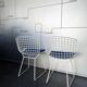 Pair of dining chairs 420 by Harry Bertoia for Knoll International, 1970s.