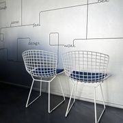 Pair of dining chairs 420 by Harry Bertoia for Knoll International, 1970s.