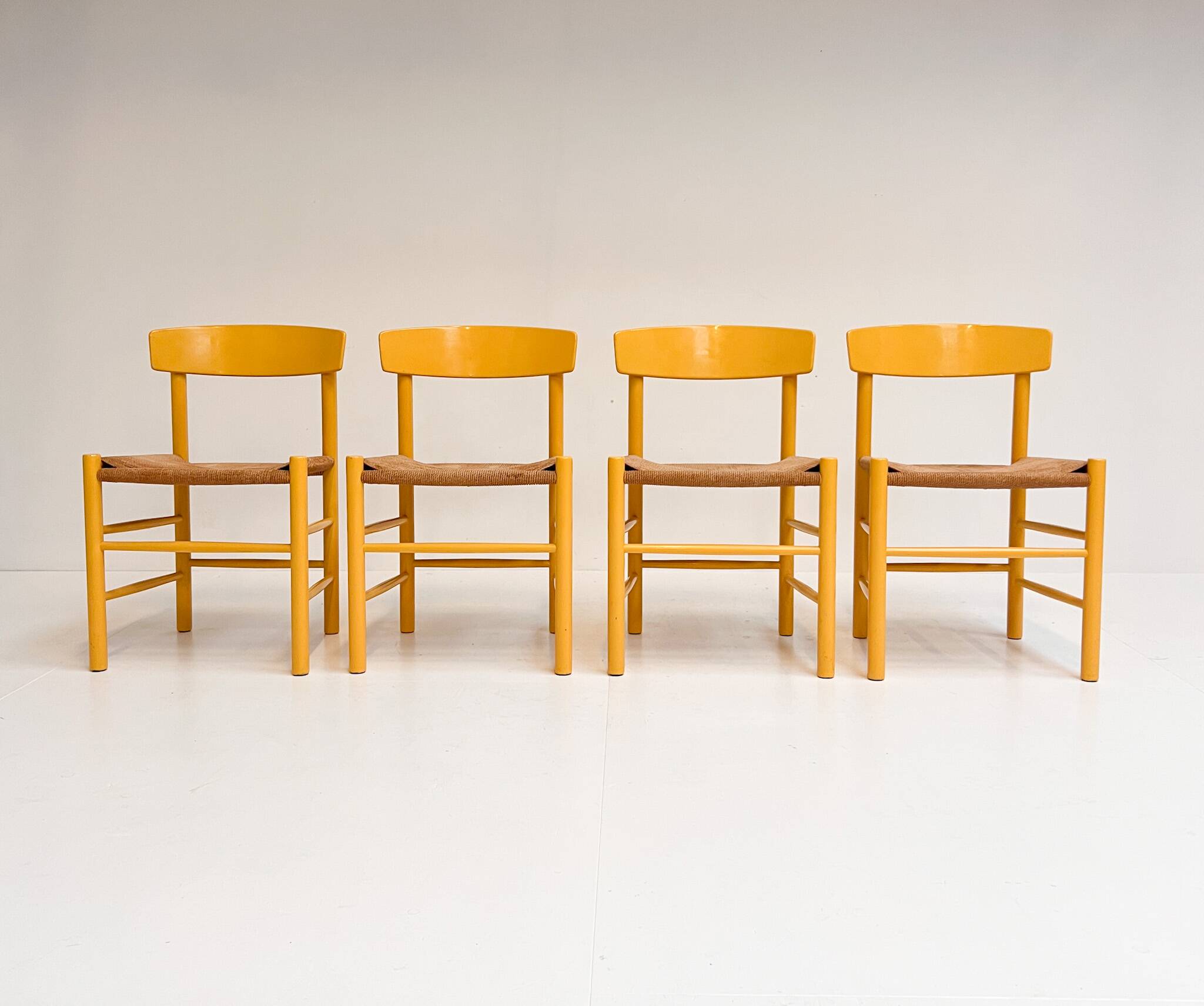 Set of 4 Model J39 chairs by Borge Mogensen for FDB Mobler, 1970s