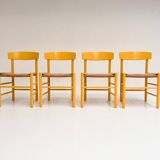Set of 4 Model J39 chairs by Borge Mogensen for FDB Mobler, 1970s