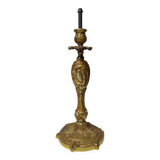 Bronze lamp base, rocaille and voluptuous decor