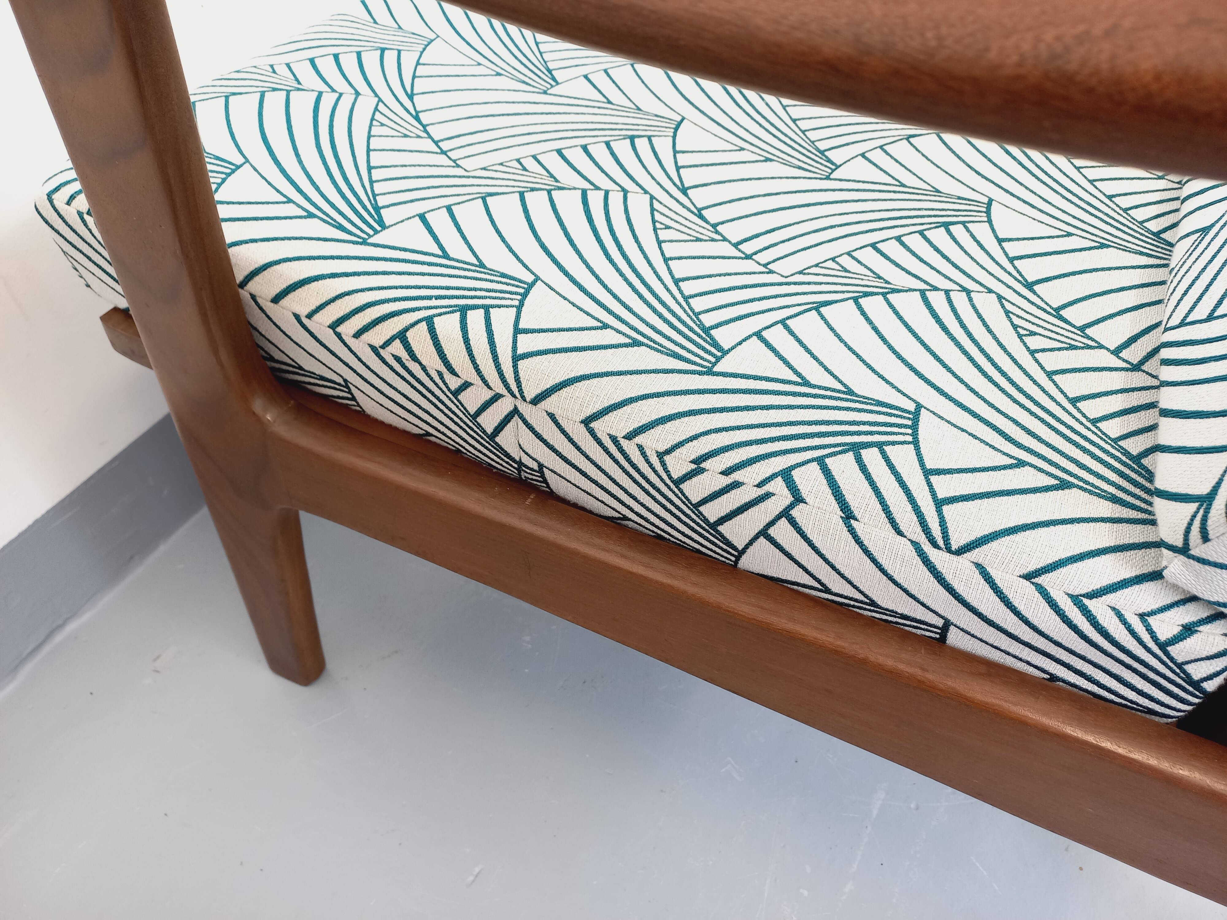 Pair of vintage Scandinavian Arne Wahl Iversen armchairs for Komfort teak