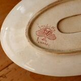 Antique sauceboat made of red ironstone, Lunéville model Lucien.