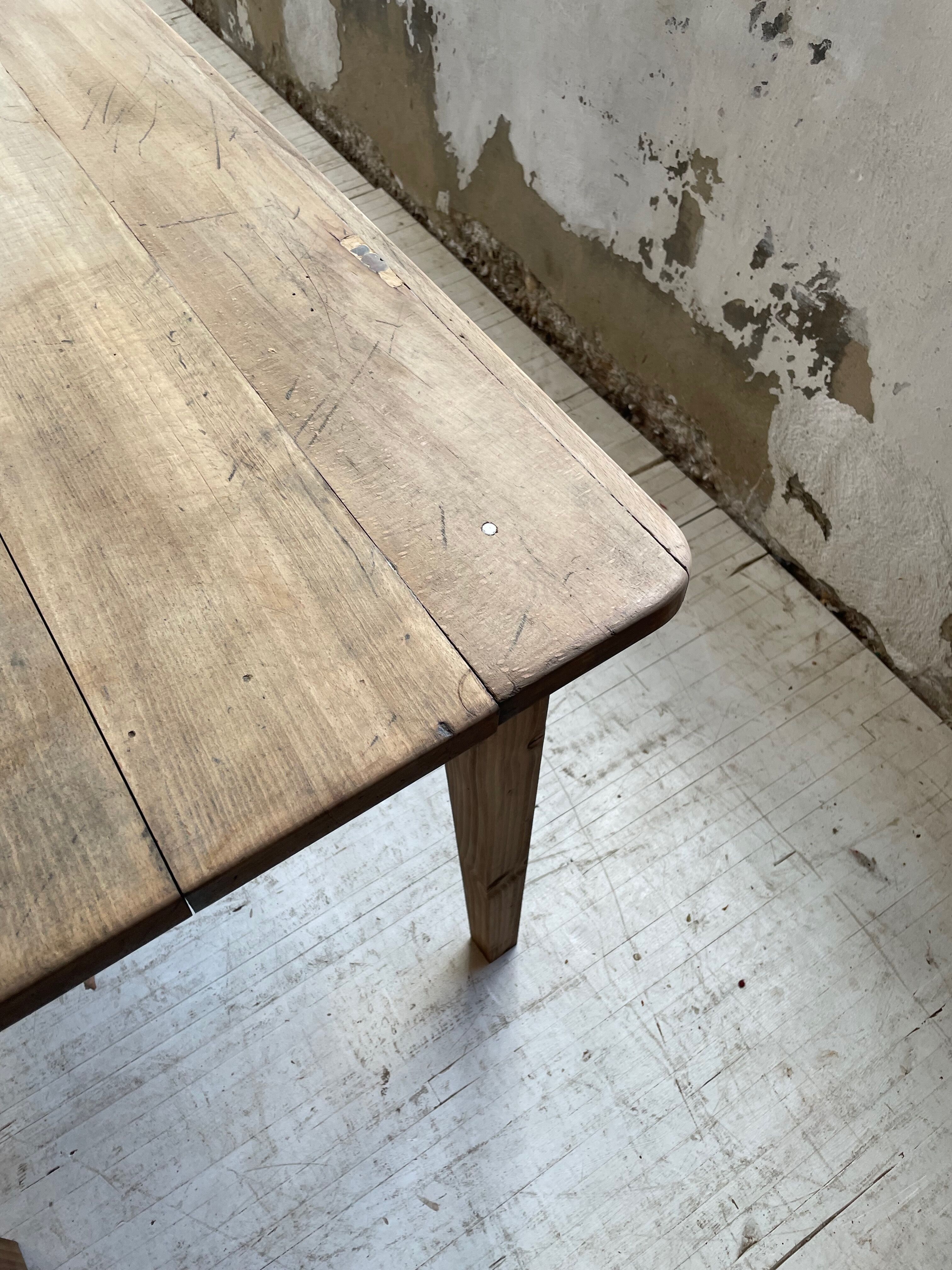 XL farmhouse table in beech and pine 3m