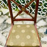 Solid mahogany chair, Restoration period, 19th century