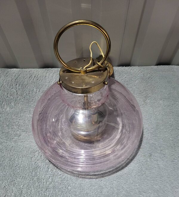 Lampe plafonnier suspension lustre Vintage de style Carlo Nason Italie
