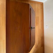 Secretary with drop-down front, signed Jean Laick, master cabinetmaker, cherry wood.