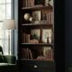 Monumental library with black two-tone oak.