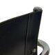 Tabouret de bar vintage en cuir noir et chrome, Italie