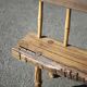 Large vintage wooden bench, old wooden bench, handcrafted bench, brutalist, entrance hall