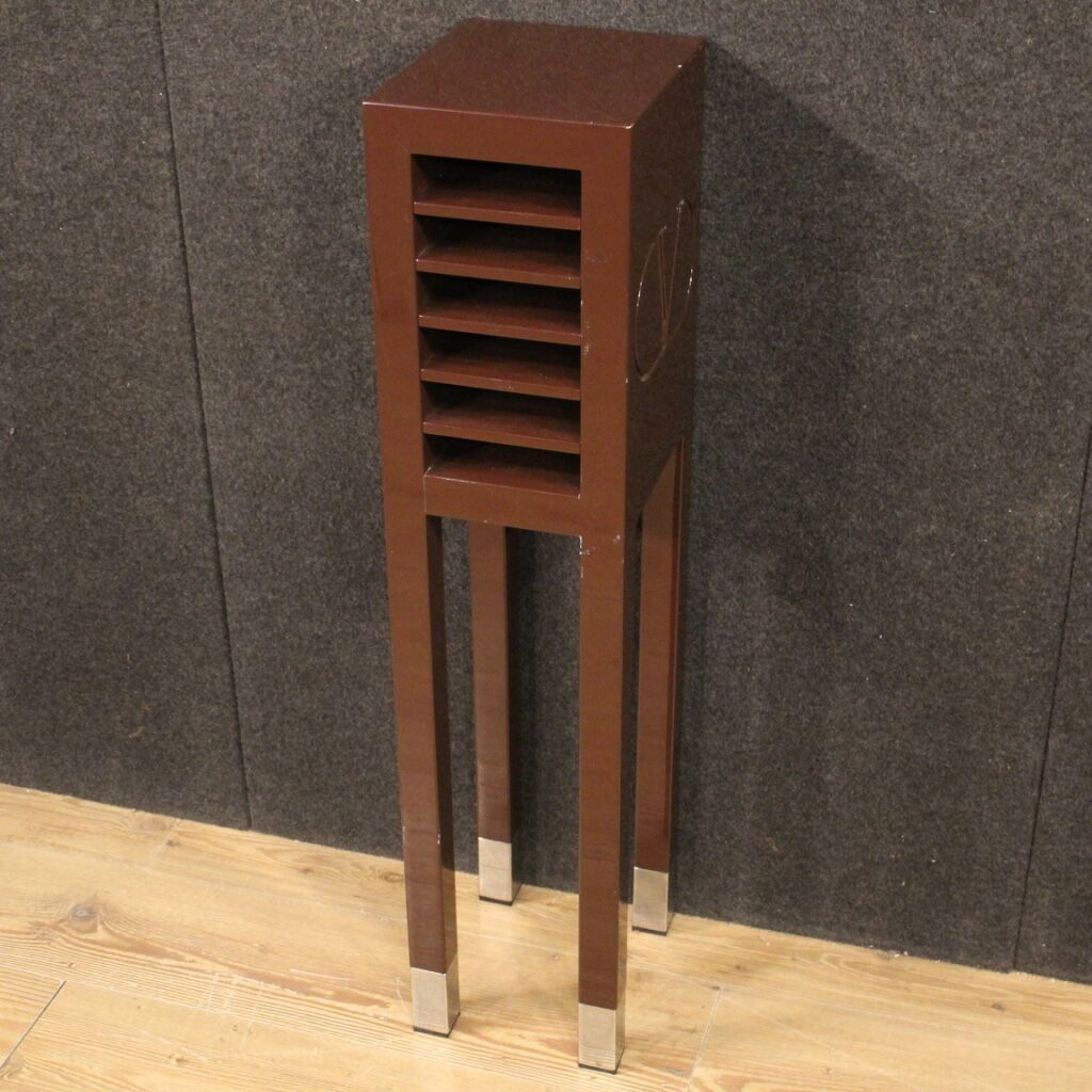 Lacquered wood side table