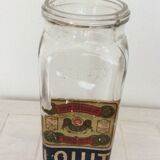 Ancien bocal Louis Frères & Co Bordeaux 2 l. Avec etiquette - verre soufflé