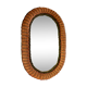 Miroir en rotin osier vintage