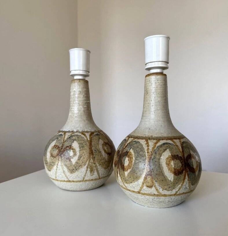 Vintage Danish table lamps in ceramic from Søholm, 1960s, set of 2