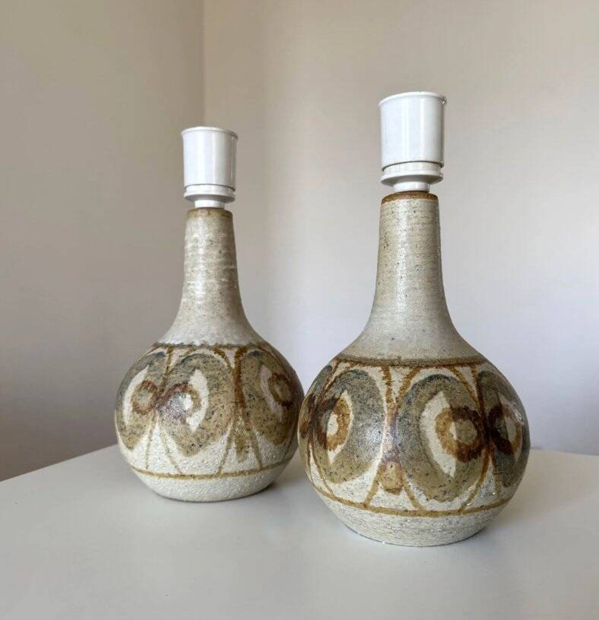 Vintage Danish table lamps in ceramic from Søholm, 1960s, set of 2