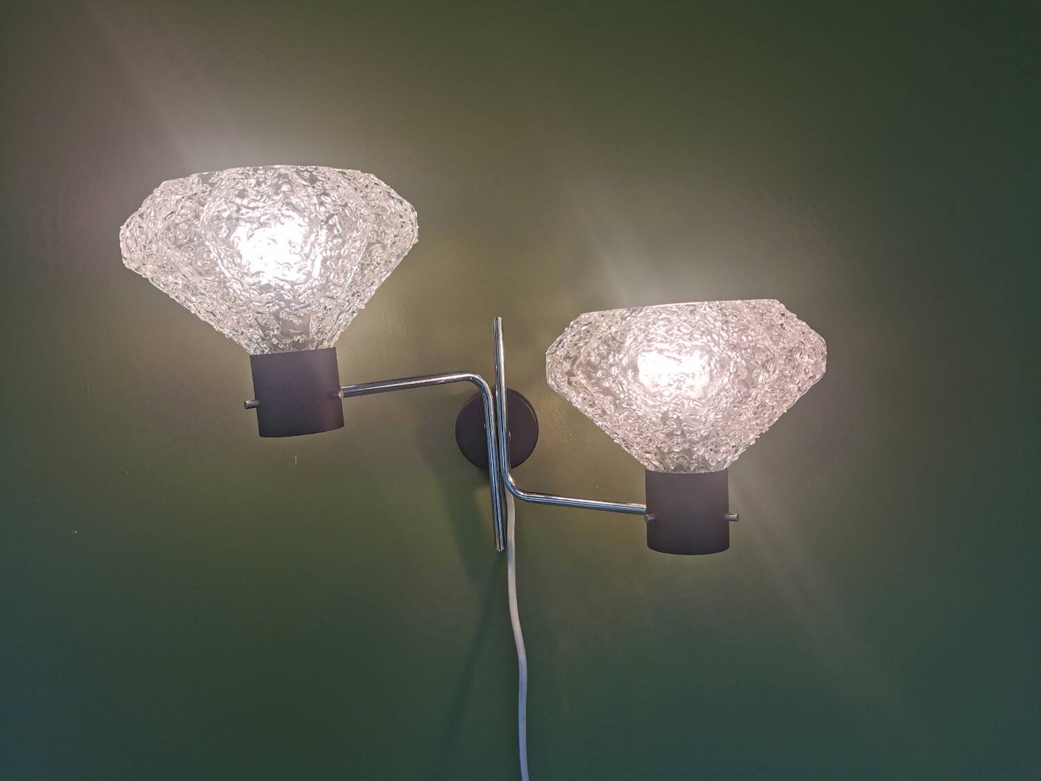 Vintage double wall light from the 60s