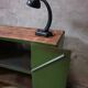 Vintage steel cupboard, shelf cupboard, kitchen island green