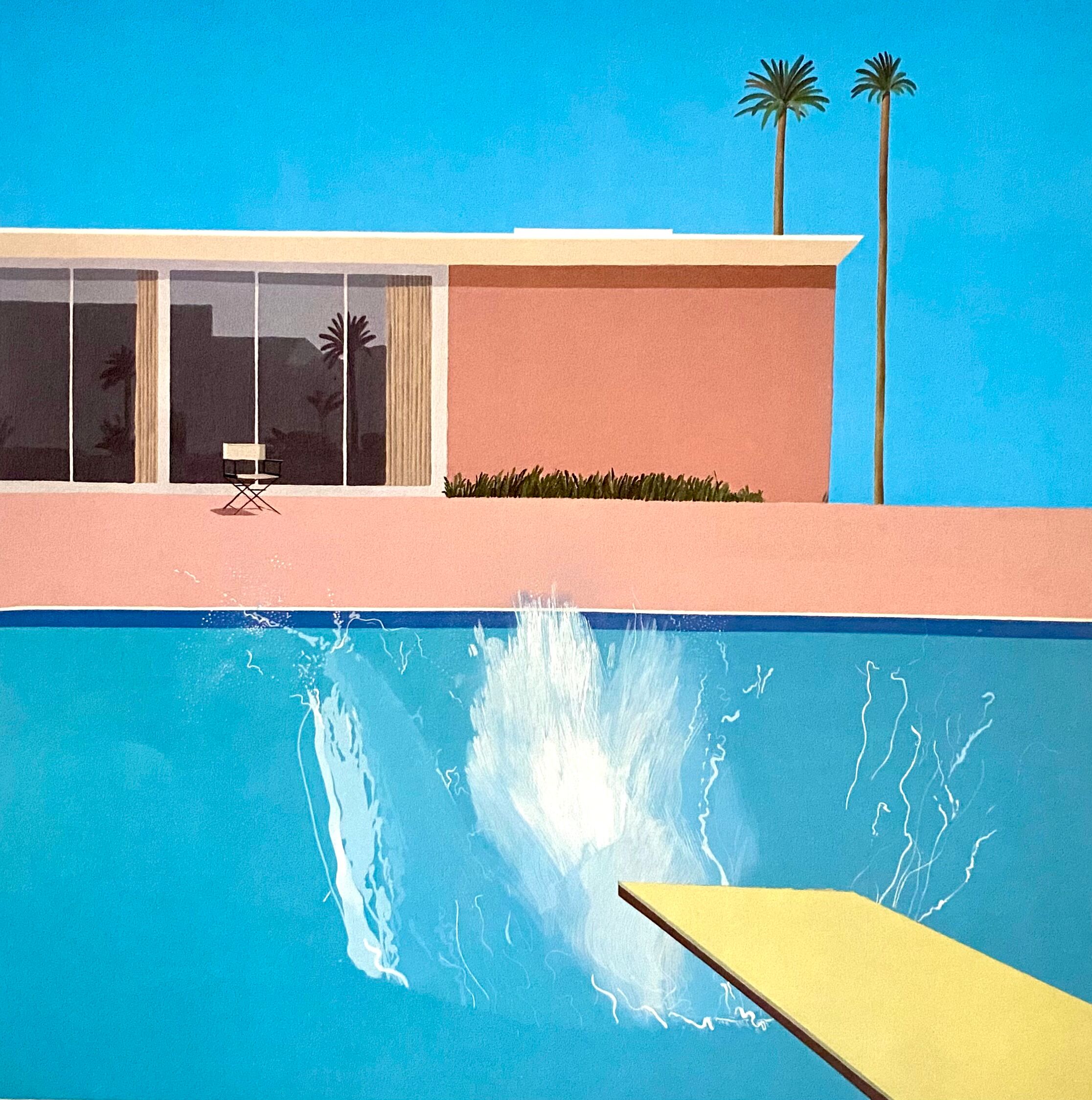 Affiche d'exposition David Hockney - A Bigger Splash - The Tate Gallery - 1985