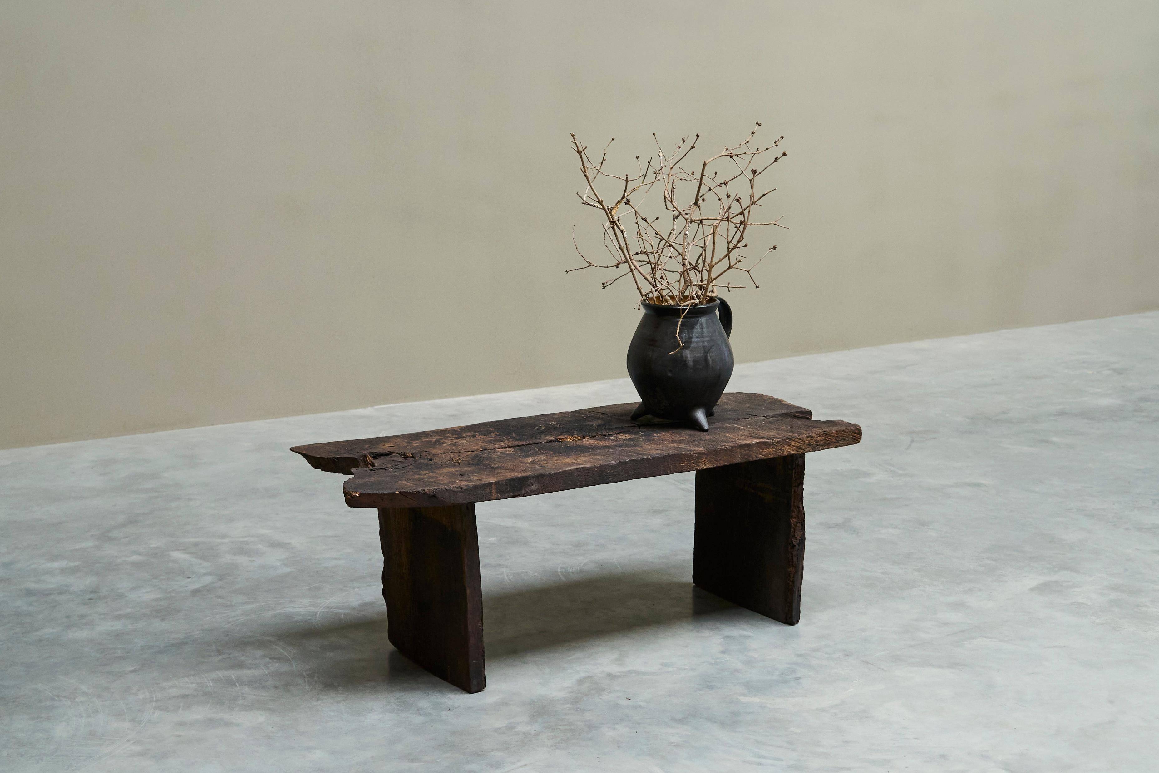 Wabi Sabi style coffee table in solid wood