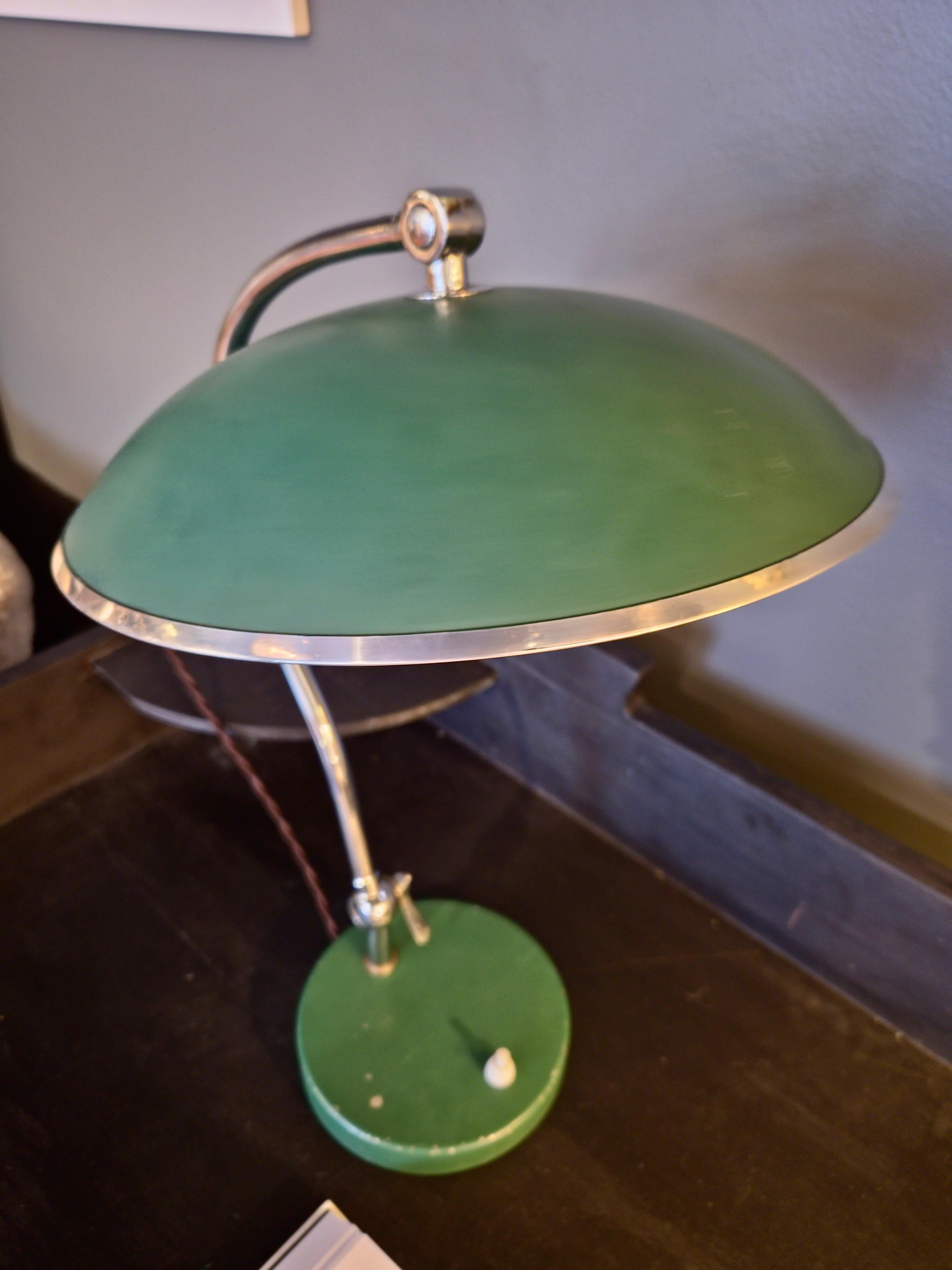 Lampe de bureau / table classique en vert Harald Notini, moderne suédois / scandinave