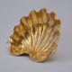 Fabbrica Ferniani Faenza plateau de poche 36,5 cm coquille en majolique, doré, 1800