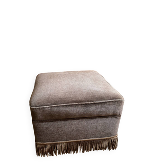 Large pouf en velours marron