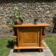 Small vintage solid light oak bar from the 1950s.