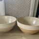 Set of two 2.5l salad bowls in vintage Digoin stoneware