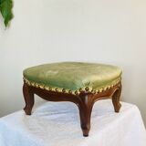 Louis XV footrest in walnut, 19th century, curved base