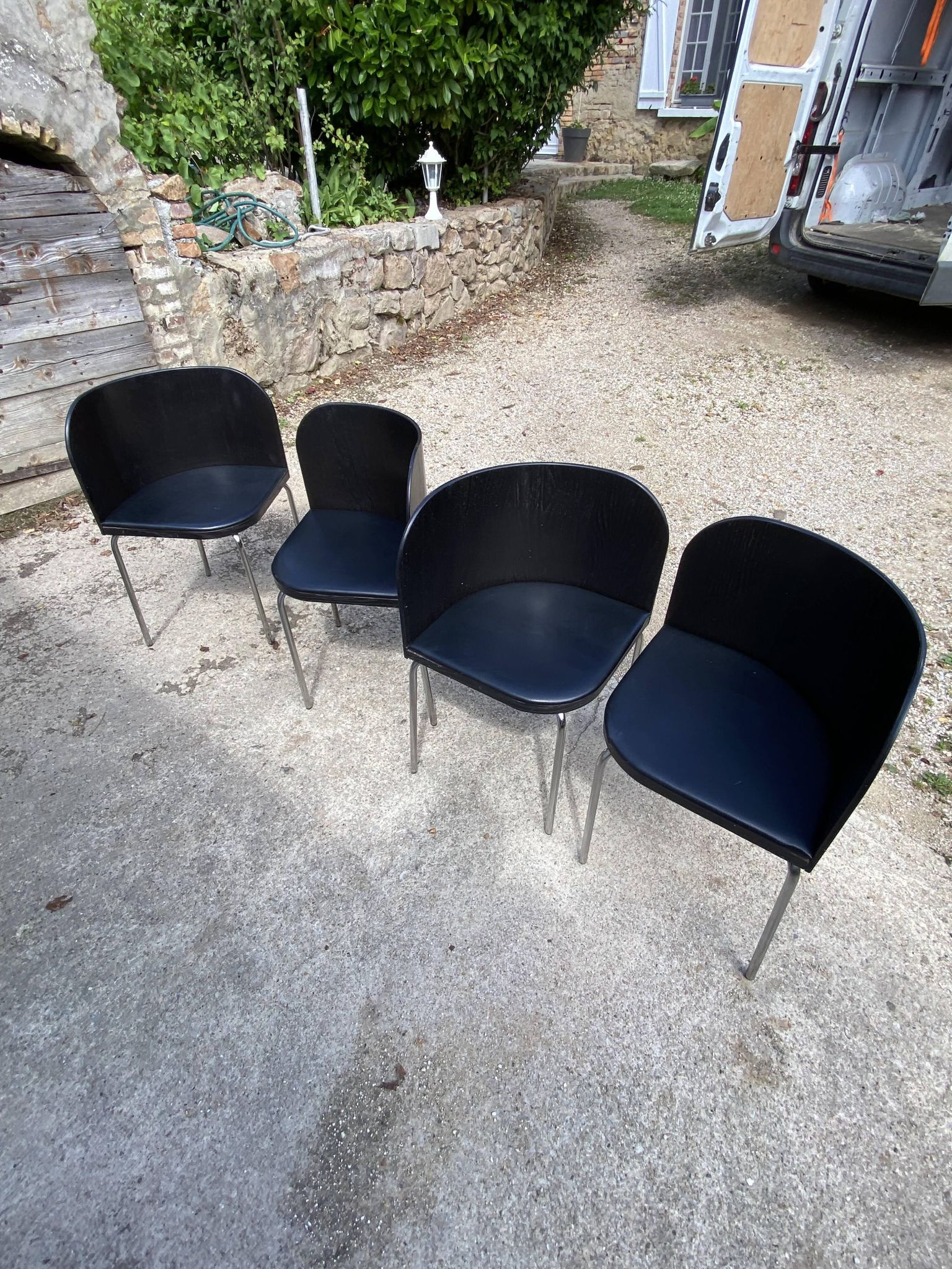 Fusion model table and 4 chairs set by Sandra Kragnert Swedish 90s