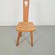 Dutch Brutalist Oak Plant Table or Stool, 1950s