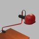 Lampe à pince métallique rouge de F. Fabbian, années 1980
