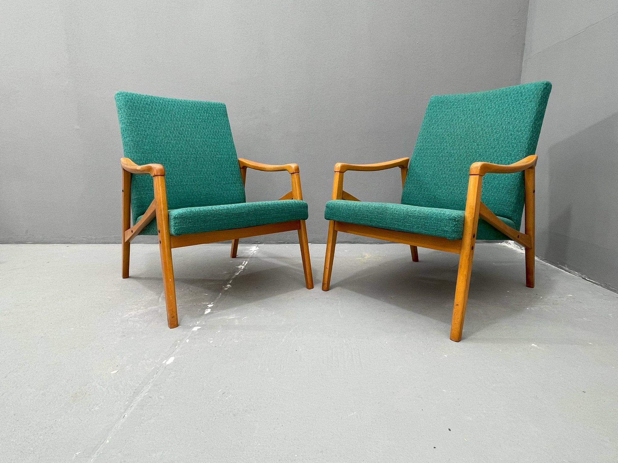 Pair of vintage armchairs by Jiří Jiroutek for Interiér Praha, 1960