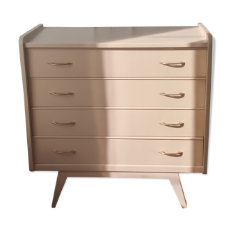 Commode vintage pieds compas relookée