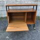 1960 wheeled furniture wood and black metal
