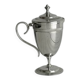 Small sugar bowl, metal stainless steel jam pot.