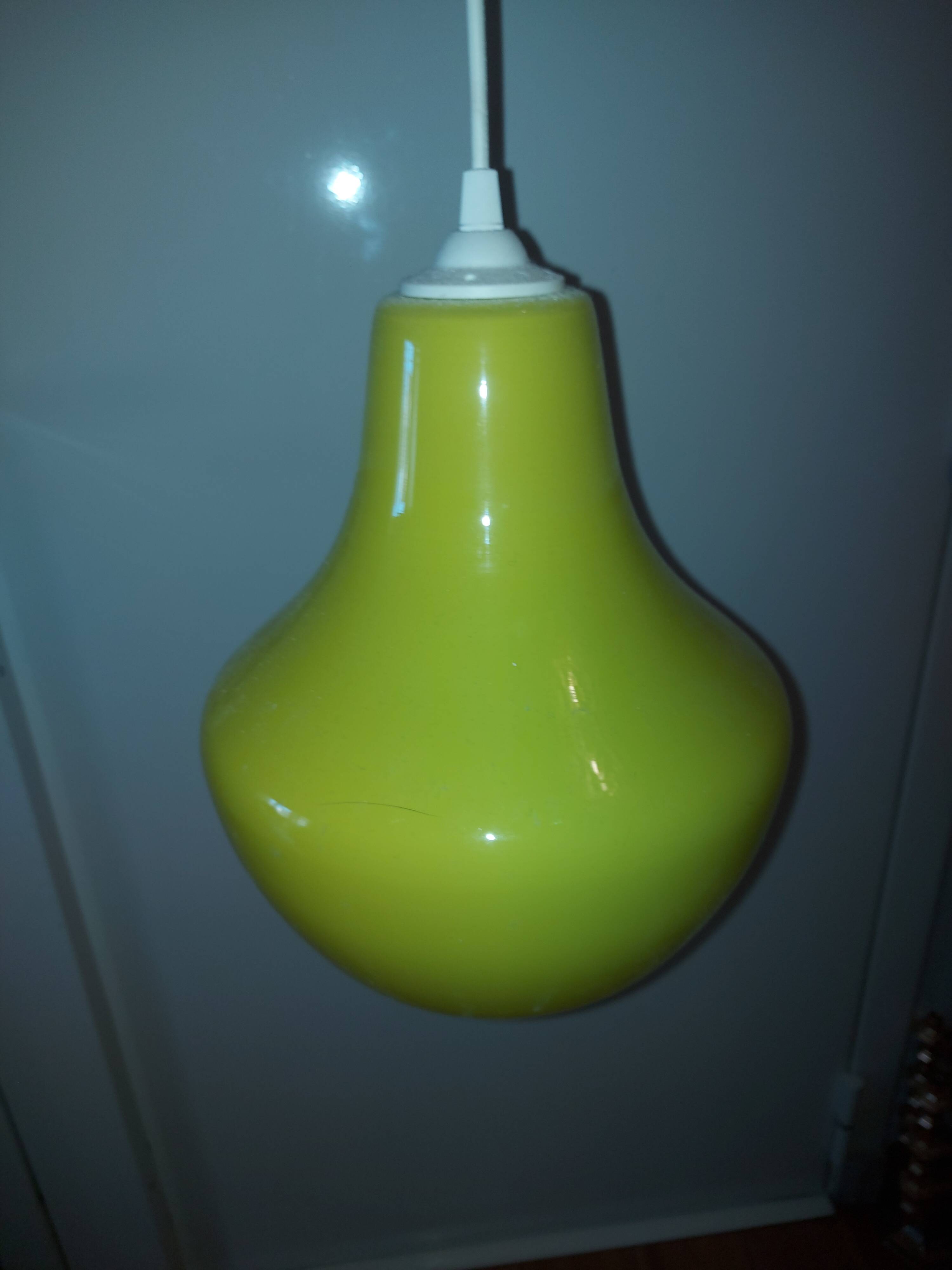 Vintage opaline pendant lamp