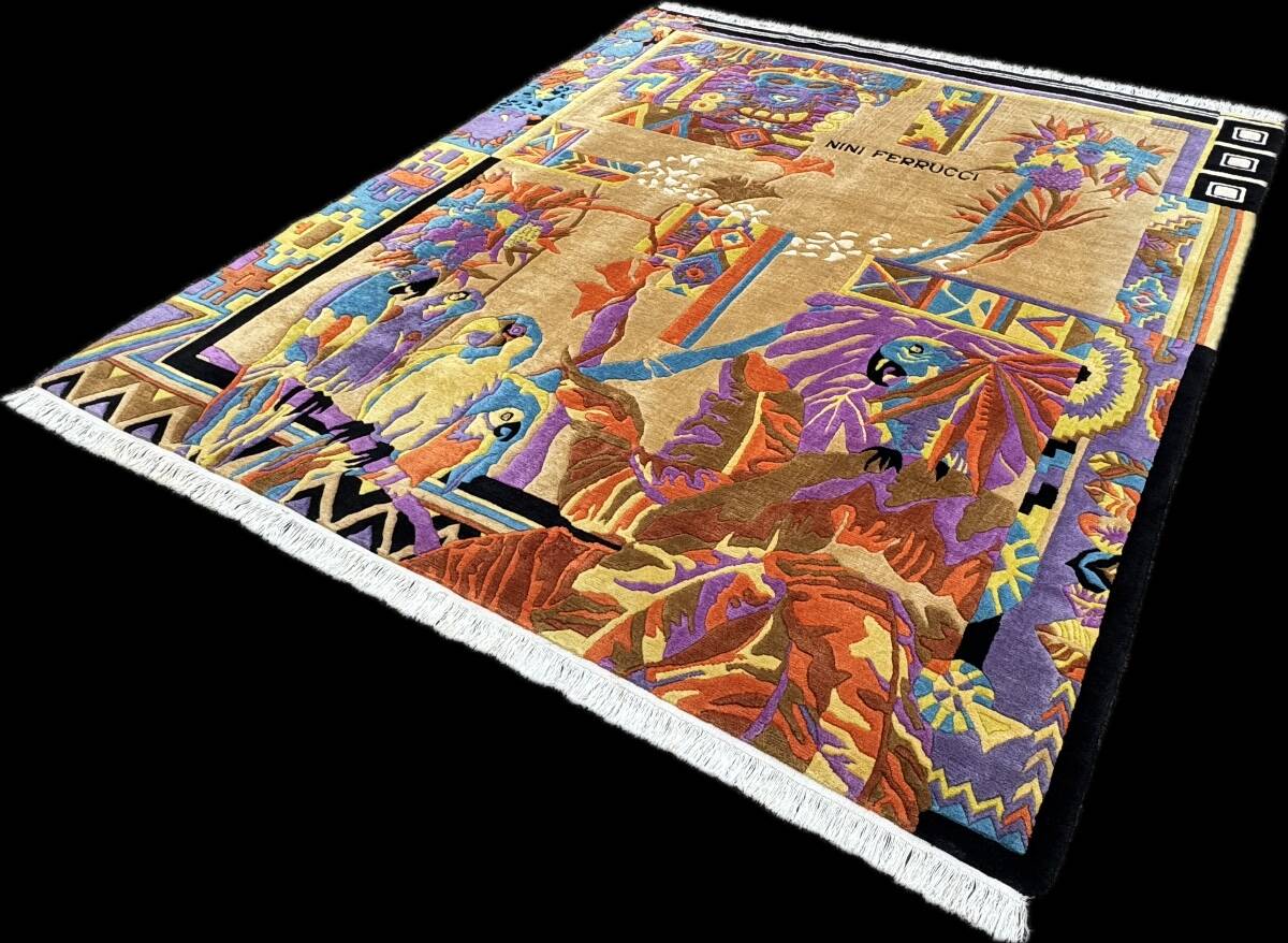 Modern rug signed nini ferrucci 240x205 cm