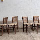 Set of 4 Vintage Rope Bistro Chairs