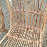 4 sixties bamboo chairs