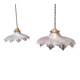 Paire suspensions en verre holophane