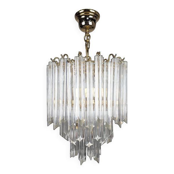 Lustre en Laiton et Murano de Venini par Novaresi — Beyit