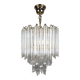 Brass and Murano chandelier by Venini by Novaresi
