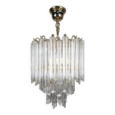 Lustre en Laiton et Murano de Venini par Novaresi