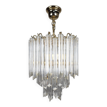 Lustre en Laiton et Murano de Venini par Novaresi