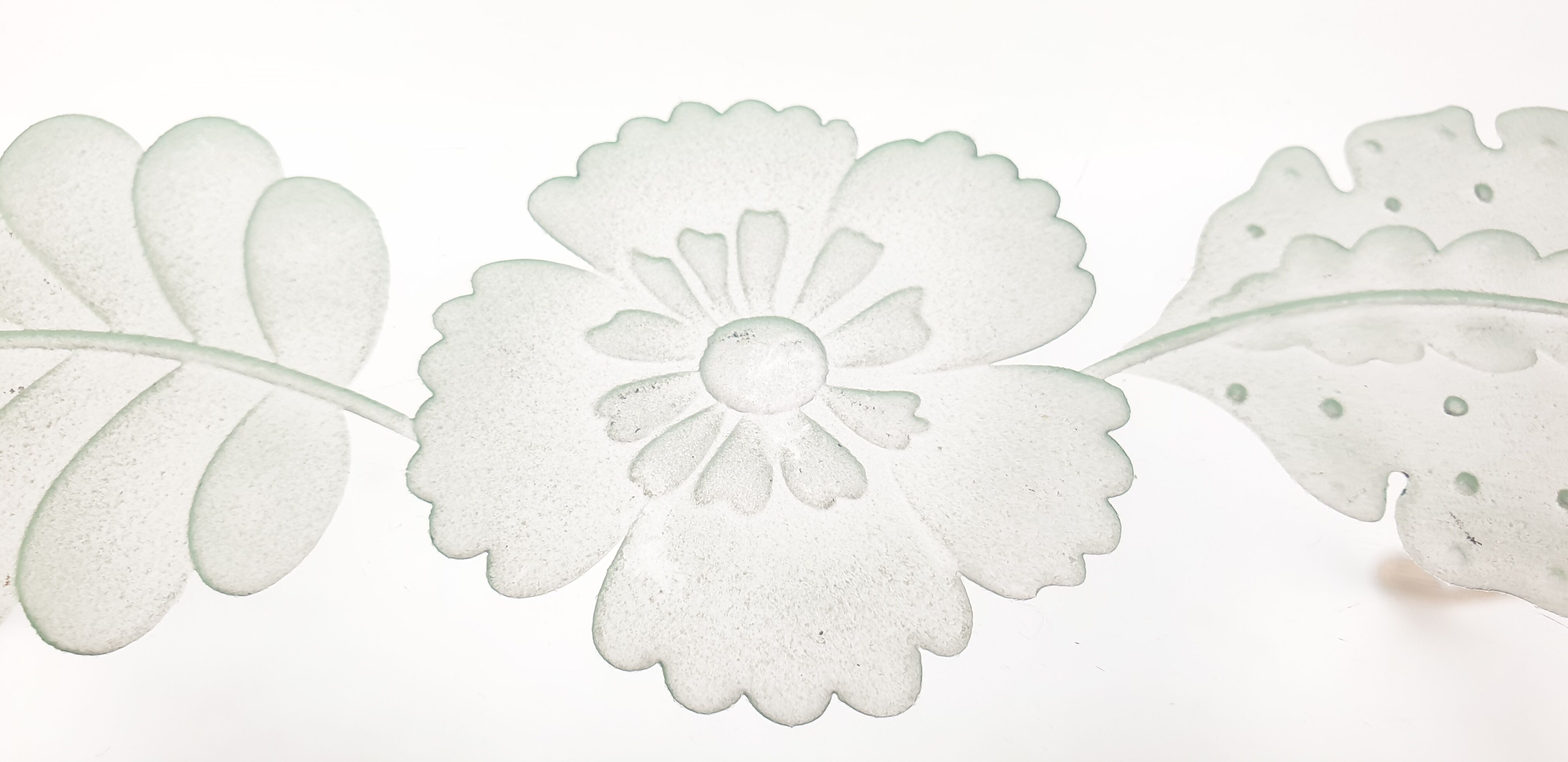 Italian coffee table with etched glass and brass base, 1960