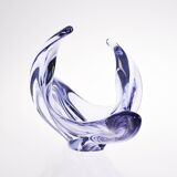 Blue glass fruit basket Cofrac style