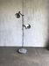 Vintage chrome metal floor lamp with 2 adjustable lights, 1960s, 149 cm