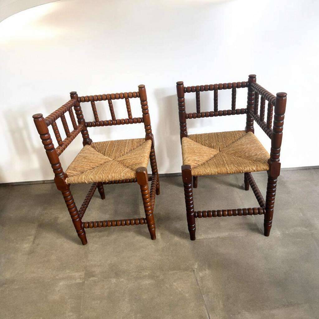 Vintage spool corner chair / knitting chair