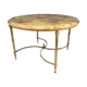 Round coffee table with marble tray